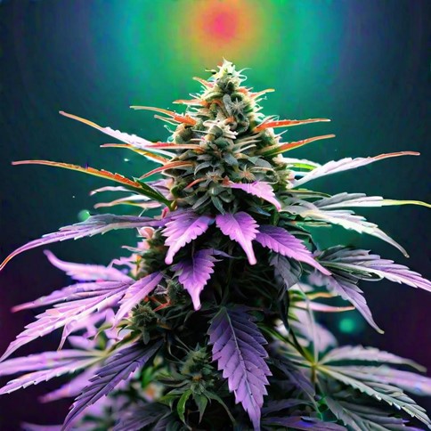 An Imagined Psychedelic Cannabis Plant